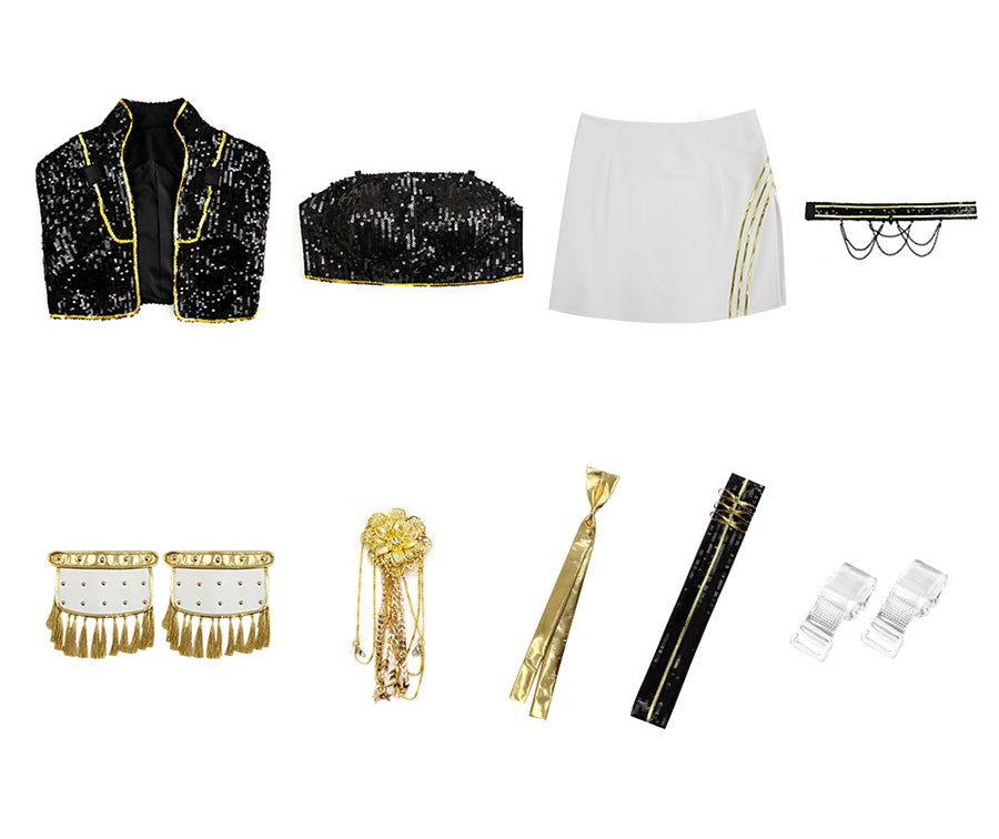 Costume Inspire KPop Demon Hunters Mira Golden Costume