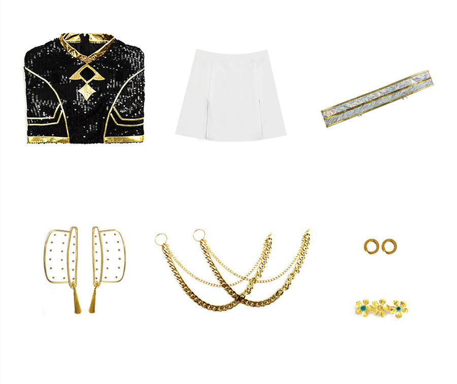 Costume Inspire KPop Demon Hunters Zoey Golden Costume