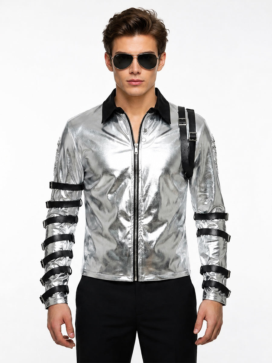 MJ Bad Tour Silver Jacket - Costume Inspire