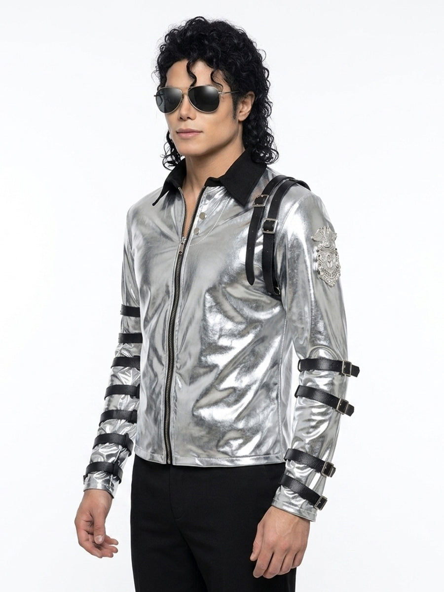 MJ Bad Tour Silver Jacket - Costume Inspire