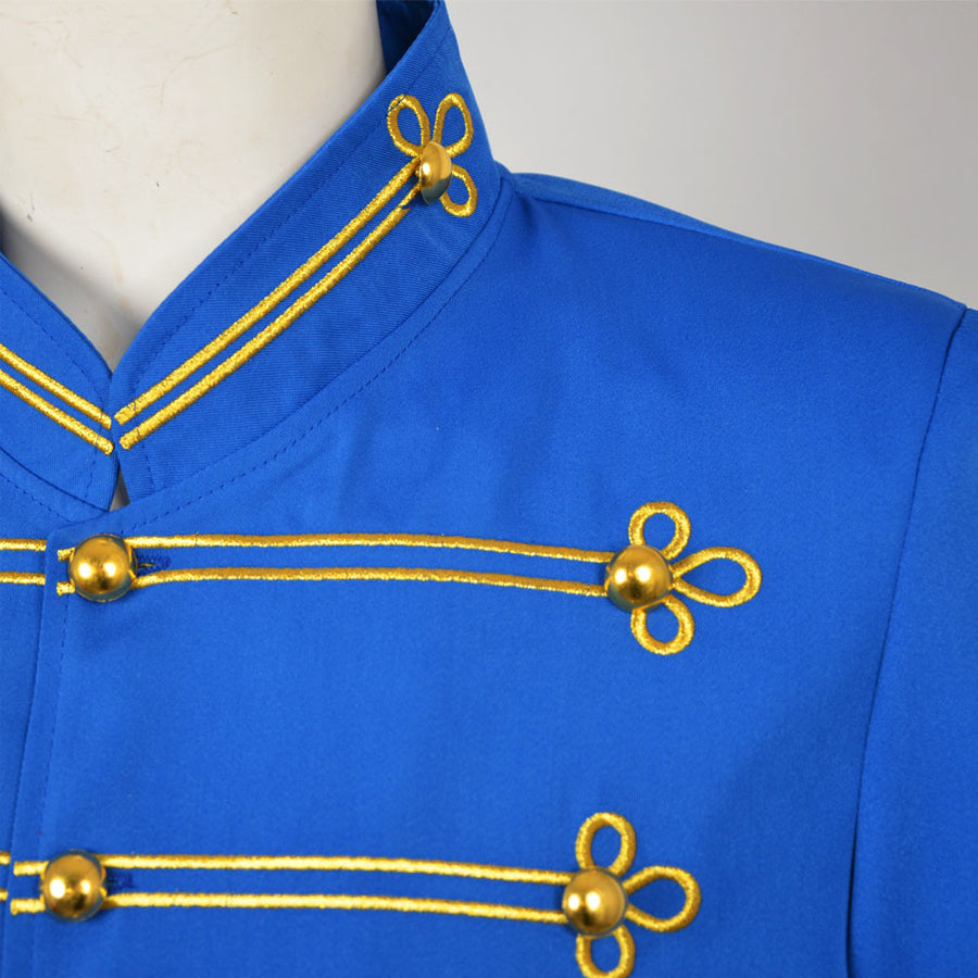 MJ Blue Military Jacket with Gold Braiding by Costume Inspire