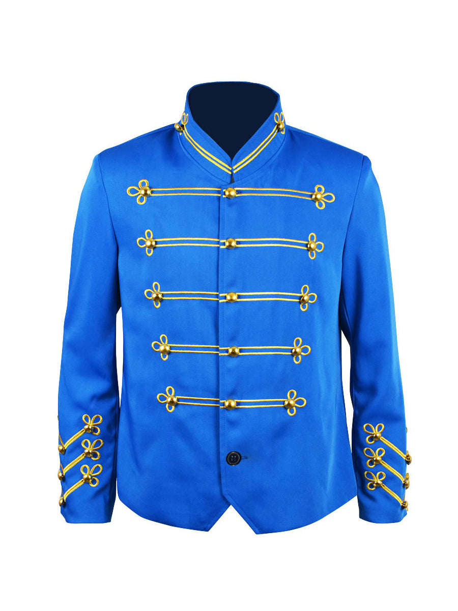 MJ Blue Military Jacket with Gold Braiding by Costume Inspire