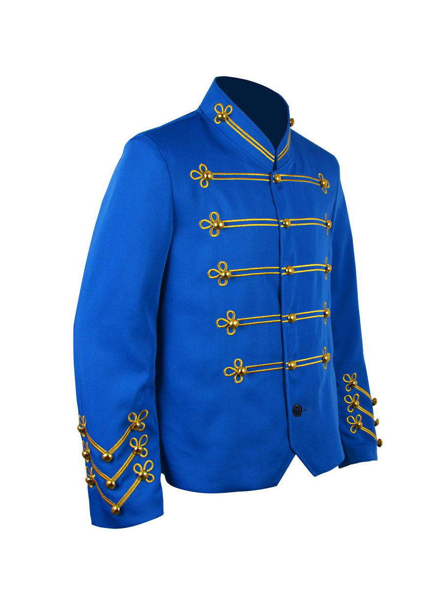 MJ Blue Military Jacket with Gold Braiding by Costume Inspire