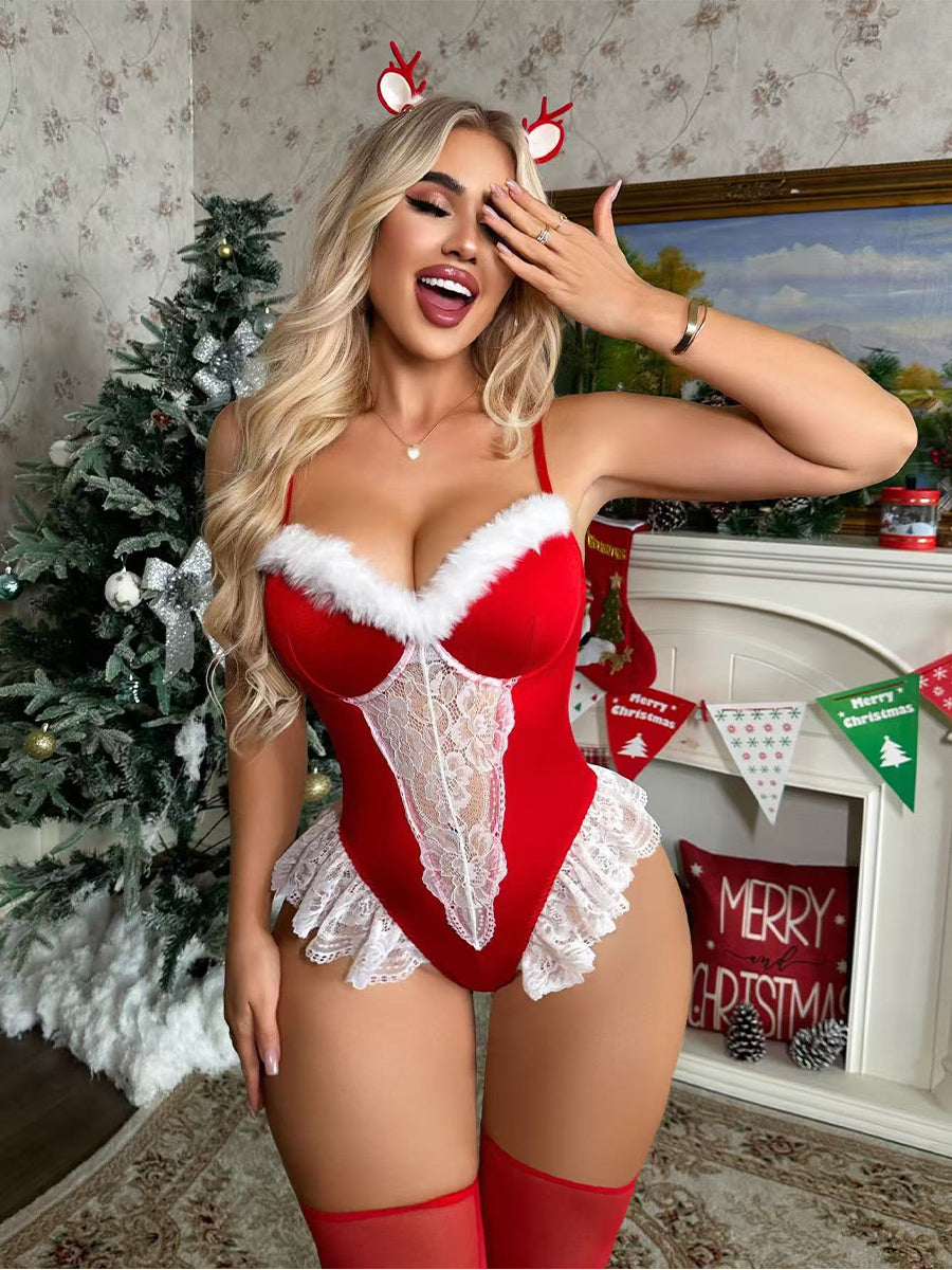 Costume Inspire Sexy Santa Lingerie Set for Women