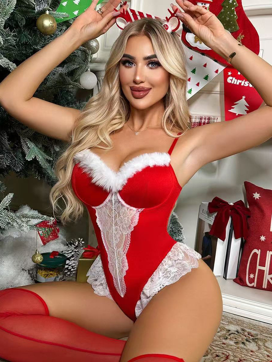 Costume Inspire Sexy Santa Lingerie Set for Women