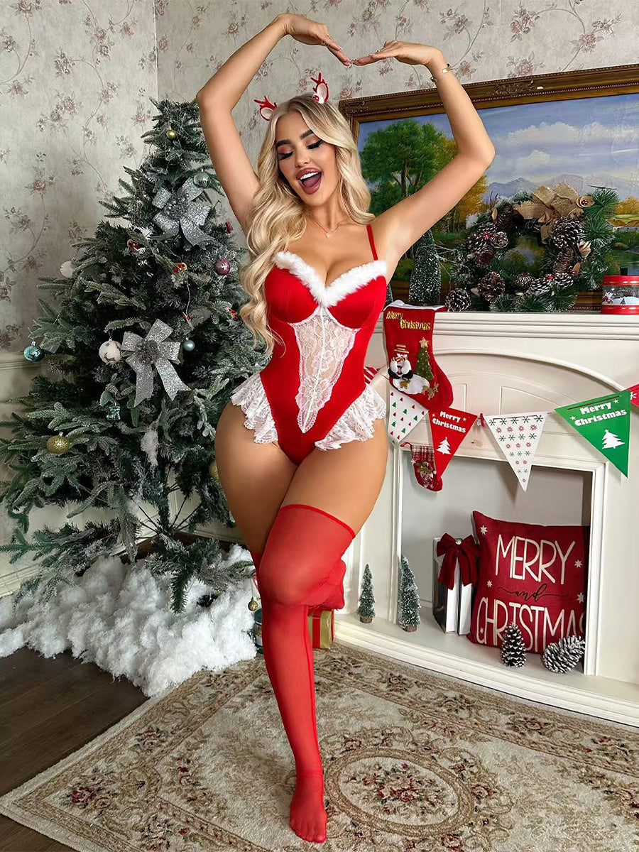 Costume Inspire Sexy Santa Lingerie Set for Women