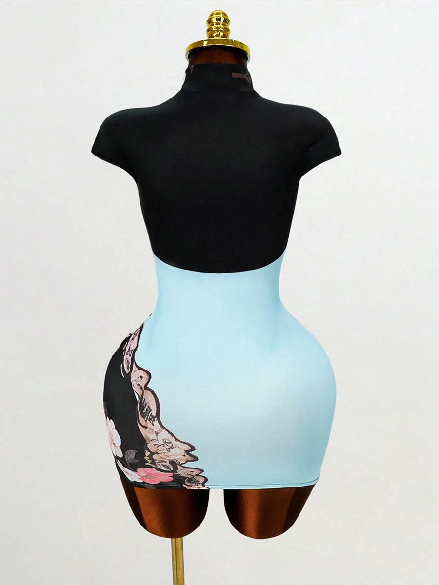 Sexy Chinese Cheongsam Mini Dress - Costume Inspire