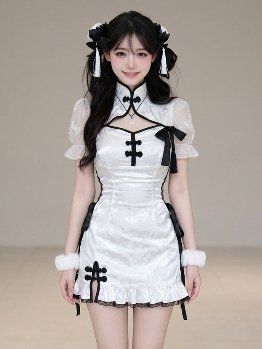 Sexy Cutout Chinese Cheongsam Dress - Costume Inspire