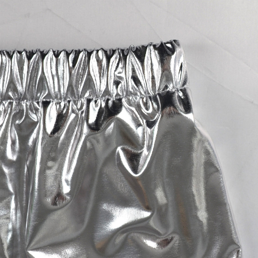 Silver Metallic Halter Mini Dress - Costume Inspire