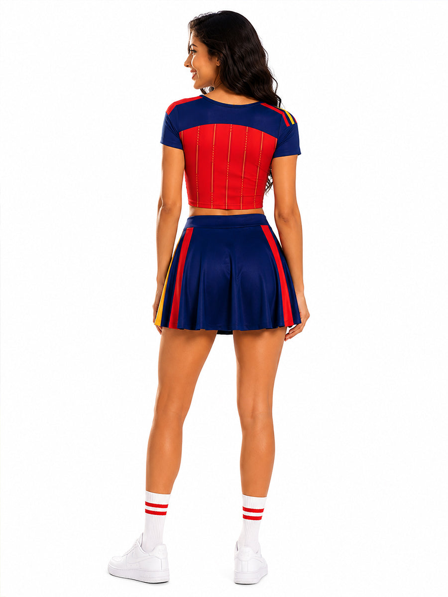 Spain Soccer Cheerleader Costume for Women - Costume Inspire