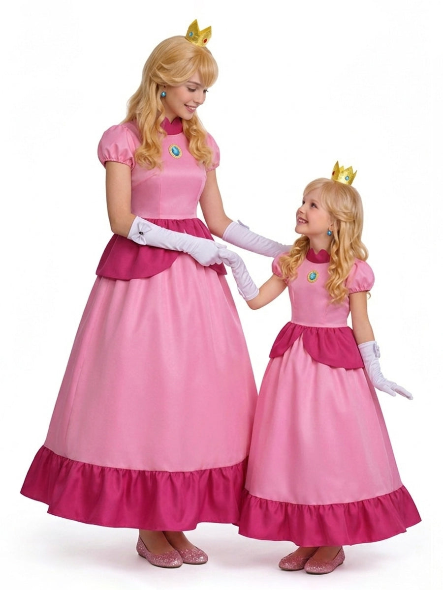 Super Mario Princess Peach Costume for Kids & Adults