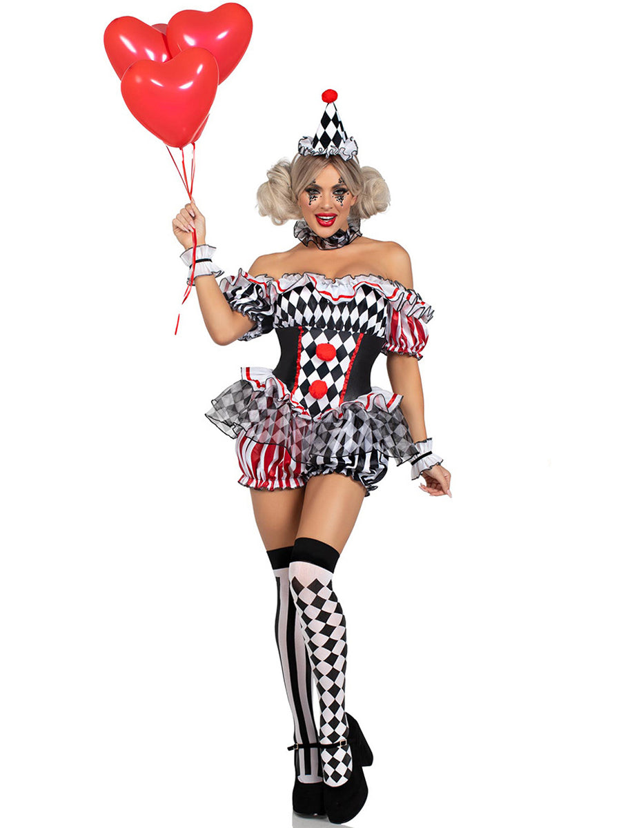 Costume Inspire Women’s Harlequin Clown Costume