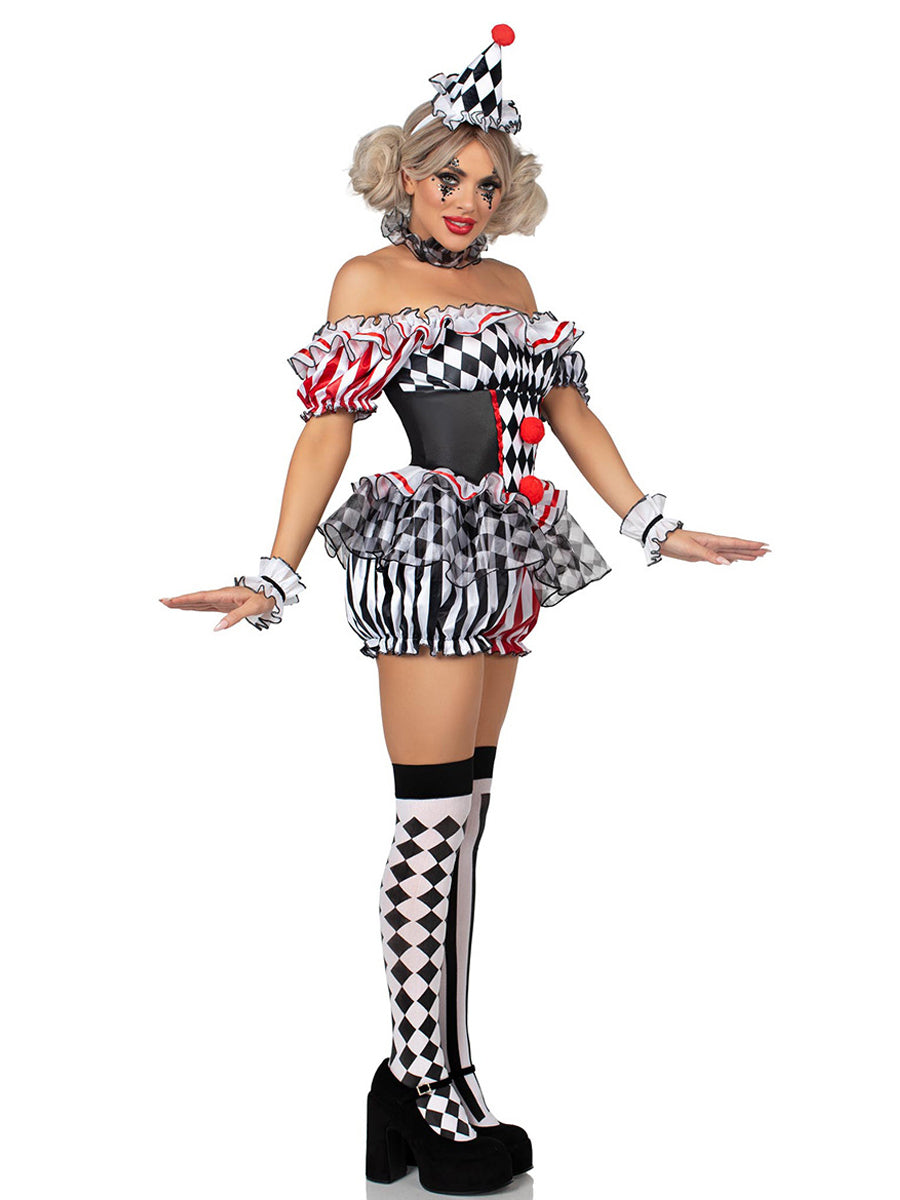 Costume Inspire Women’s Harlequin Clown Costume