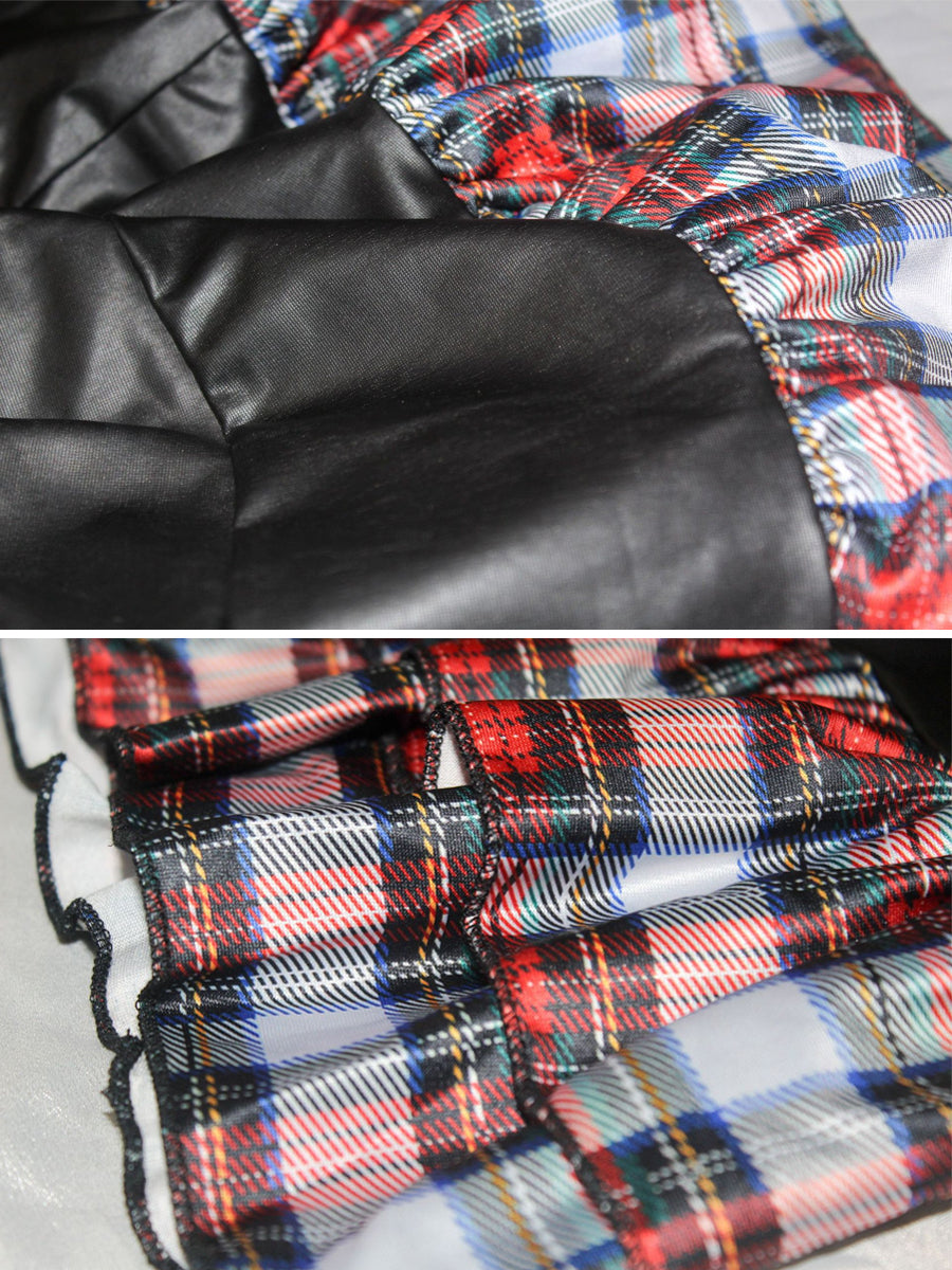 Women's 4pc Plaid Schoolgirl Costume Set - Costume Inspire