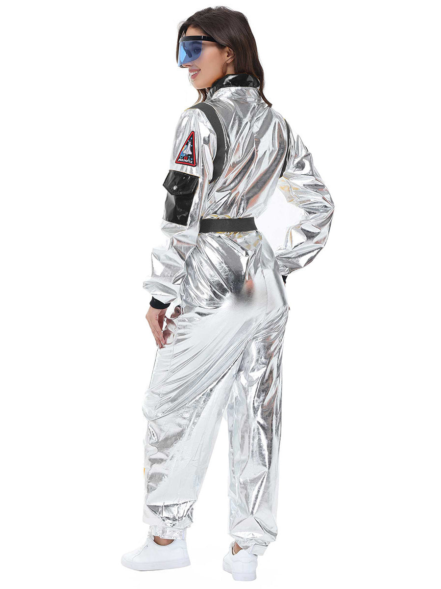 Costume Inspire Women's Metallic Silver Astronaut Costume