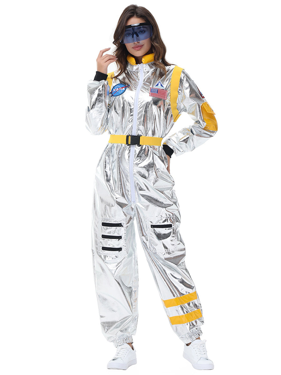 Costume Inspire Women's Metallic Silver Astronaut Costume
