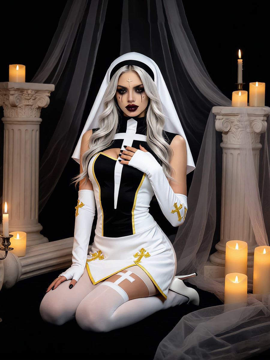 Women's Sexy Gothic Nun Costume - Costume Inspire