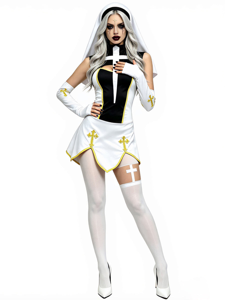 Women's Sexy Gothic Nun Costume - Costume Inspire