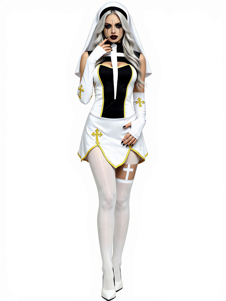 Women's Sexy Gothic Nun Costume - Costume Inspire