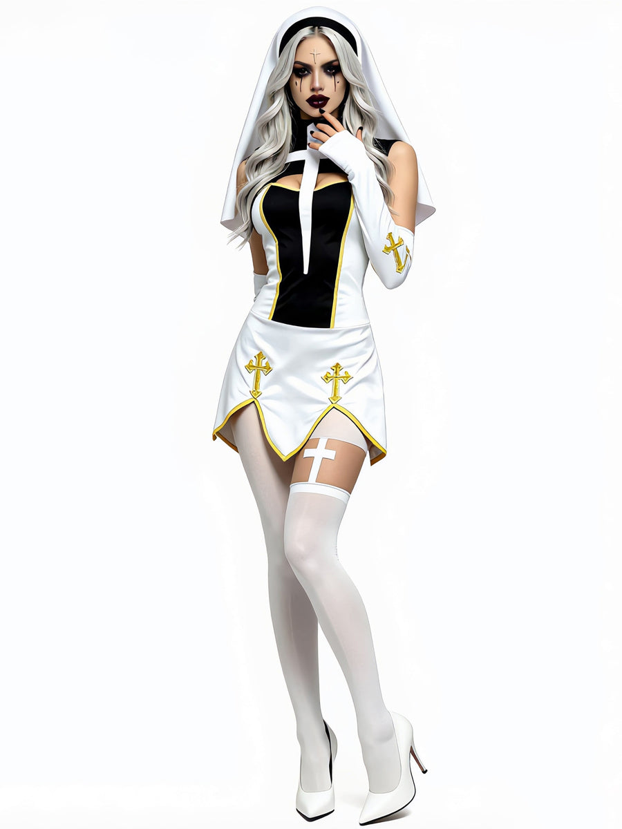 Women's Sexy Gothic Nun Costume - Costume Inspire