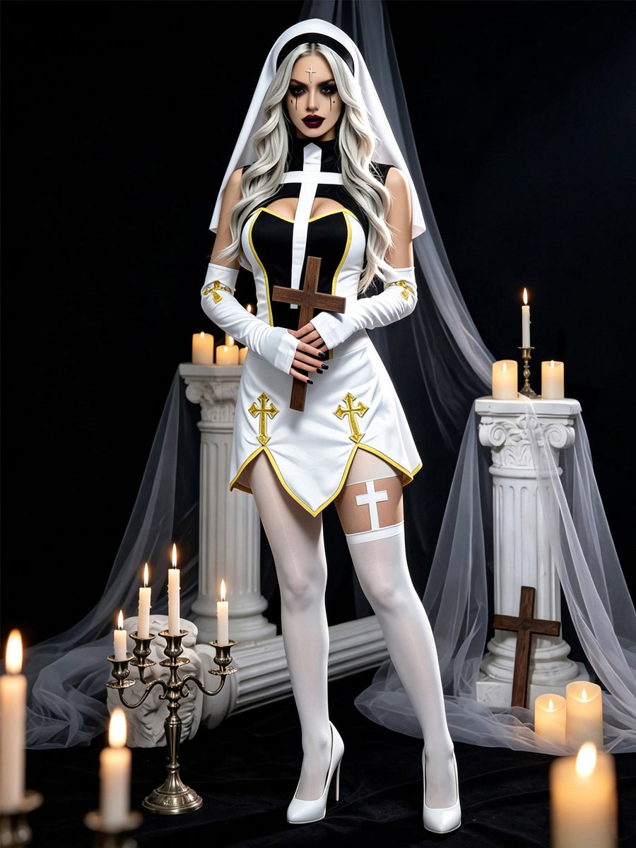 Women's Sexy Gothic Nun Costume - Costume Inspire