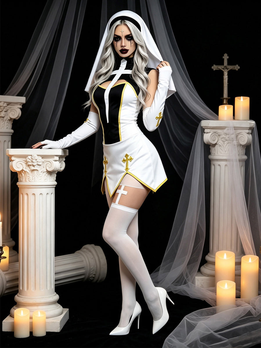 Women's Sexy Gothic Nun Costume - Costume Inspire