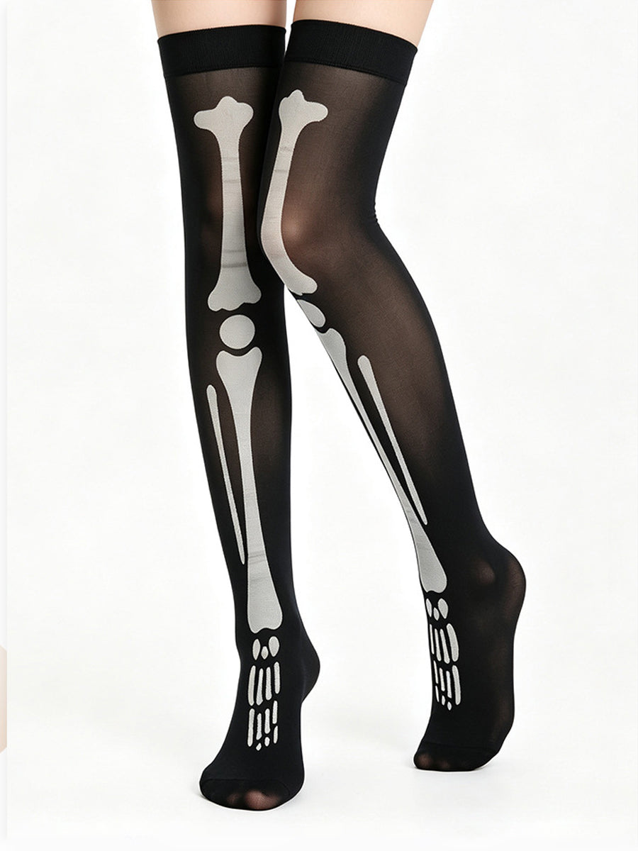 Women's Skeleton Stockings and Gloves Set - Costume Inspire